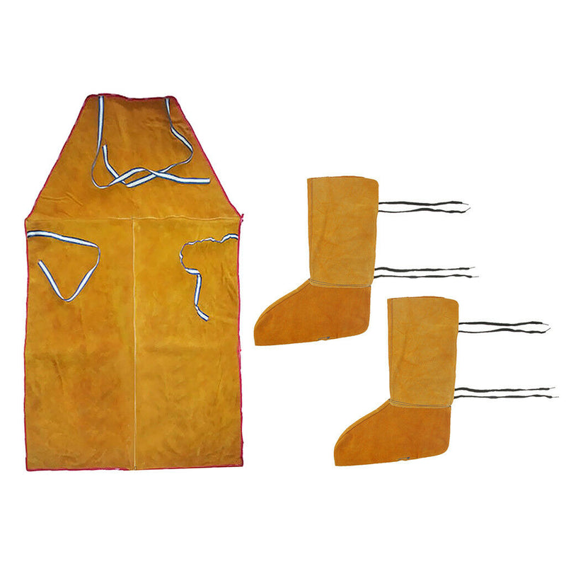 Leather Welders / Blacksmiths Apron Leather Heat-Resistant Welding Spats