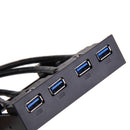 3.5 Aluminum USB3.0 20 PIN to 4-Port 3.5 Floppy Internal Front Panel