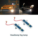 1 Pair H3 LED Light Bulbs 3030 6SMD 36W 6000K Car Headlights Fog Lamp Bulbs