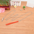 heavy duty metal chain dog puppy walking lead leash clip with red nylon handle3C