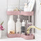 Double Layers Corner Storage Rack Bathroom L Shape Cosmetic Storage Shelf K