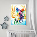 5D DIY Full Drill Diamond Painting Wolf with Wings Cross Stitch Mosaic Kit