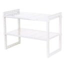 Multi-Functional Under Sink 2-Tier Expandable Shelf Storage Organizer Adjus
