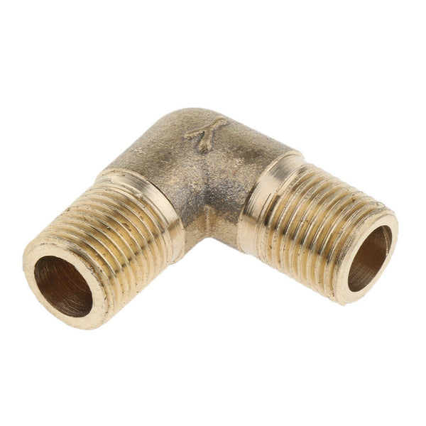 Elbow Brass Pipe Fitting Coupler 90 Degree 1/8 inch Male Thread Connector, easy
