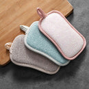 Microfiber Double-Sided Dish Scrub Sponge, 4 Pack Washing Up Cleaner Heavy