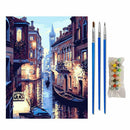 Beautiful Venice Night DIY Oil Painting Paint by Number Kits Canvas Frameless GN
