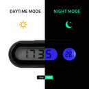 2PCS 2 in 1 Car Digital Time Clock Large LED Backlight Screen Electronic Thermom