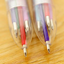 4Pcs 6 in 1 Multicolor Rainbow Ballpoint Ball Point Pen Students Office I6C8