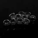 10x Memory Locket Charm 1/2 Globe Glass Pendant Open Bottle Vials Craft 15mm