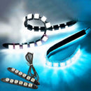 2x Car Flexible 6 LED DRL Daytime Running Light Driving Daylight Fog Light Lamp