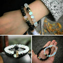 2X King Queen Crown Couple Bracelets His And Her Friendship Beads Bracelet Gift