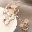 Opal And Rhinestone Umbrella Brooch Pin Cute Korea Style Brooches For Women FT
