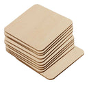 10x Unfinished Square Wood Base Wooden Plaque Cutout Kids DIY Painting Board
