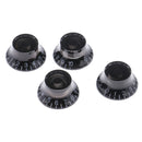 Black 4pcs Acrylic Speed Control Cap Knobs for Gibson Electric Guitar Parts