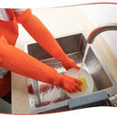 Waterproof Warm Household Dishwashing Dust Glove Long Rubber Gloves Kitchen  Hn