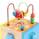 Activity Cube Toys Baby Montessori  Educational Wooden Bead Maze Shape Sorter