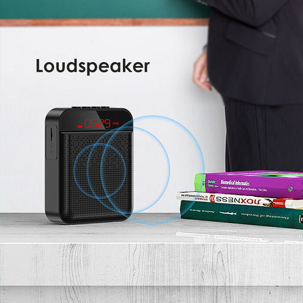 Portable Voice Amplifier Wired MicrophoneÃ‚Â Mini PA System Speaker (Black) A#S