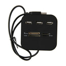 All In 1 Combo Hub USB 2.0 3 Ports Card Reader for SD MMC M2 MS Pro Duo Bla E7P7