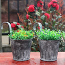 Flower Pot Garden Hanging Balcony Plant Home Decor Metal Iron Potted Planters