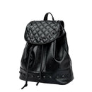 Korean Style Women PU Leather Casual Backpack Rivet Travel Bag School Bag SN9F