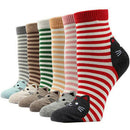 6PCS Womens Students Funny Socks Cute Cartoon Fun Funky Striped Warm Ladies Sock