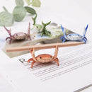 New Red Creative Cute Crab Pen Holder Weightlifting Crabs Pen Holder Bracke Q5Y6