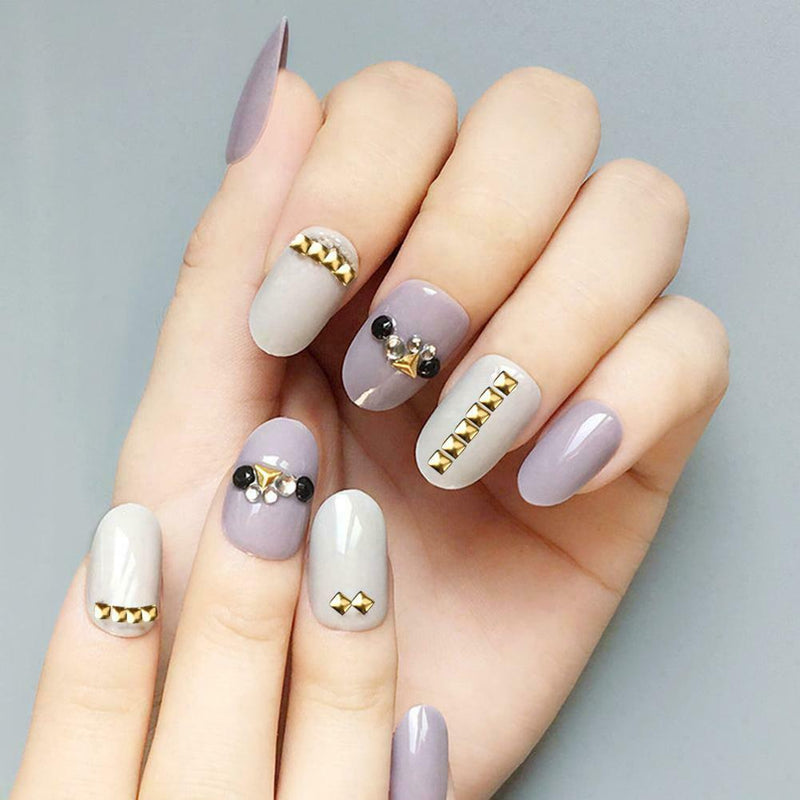 500pcs/set Square Rivet Nail Art Stickers DIY Manicure Decals Decoration A