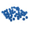 50 Pieces Round Wood Dice Set Blue Color Blank Dice Self DIY Pattern