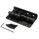 1 Set 4 Strings Electric Bass Bridge Tailpiece Hardtail Luthier Supply - Black