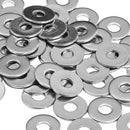 M5x10mm Stainless Steel Round Flat Washer for Bolt Screw 100Pcs