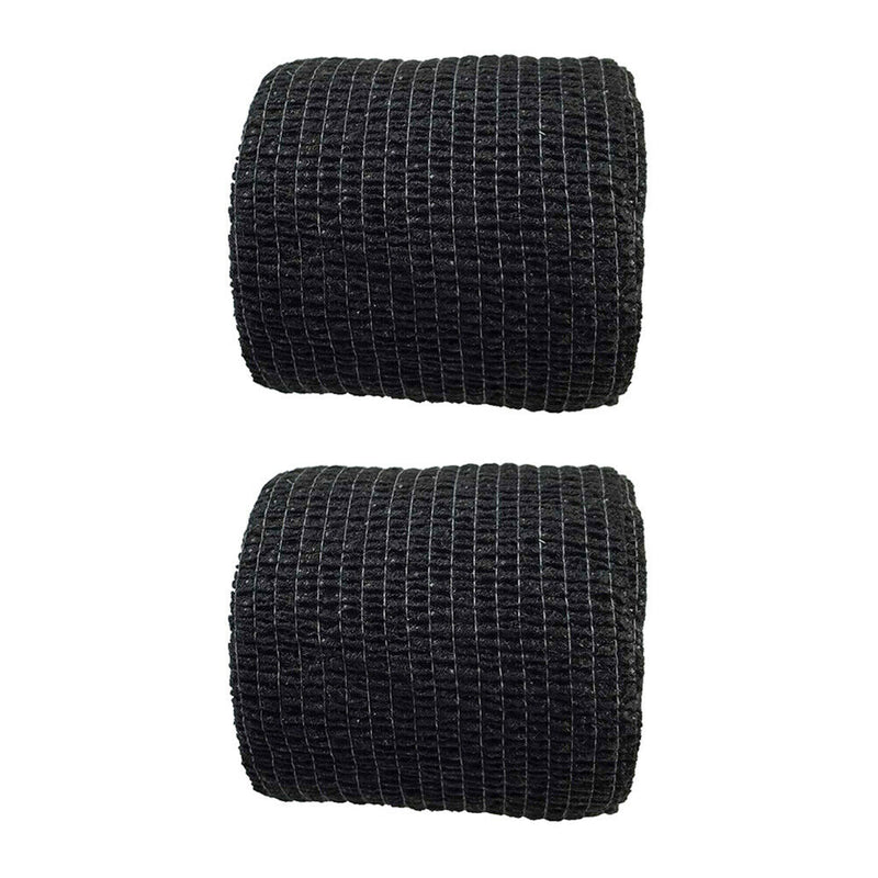 2pcs Medical Self-adhesive Bandage Non-woven Wrap Tape for Knee (Black)