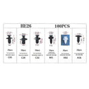 100 x 6 Mode Car SUV Push Pin Rivet Clips Fenders Bumper Panel Retainer Fastener