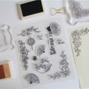 DIY finished cherry scrapbook blossom kimono chapter stamp Transparent seal