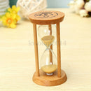 3 Mins Wooden Wood Frame Sandglass Sand Glass Hourglass Timer Clock Decor Useful