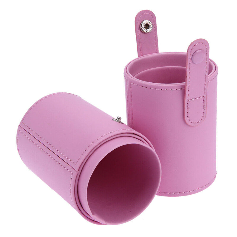 Travel Leather Cosmetic Brush Pen Holder Storage Makeup Empty Holder   A