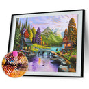 5D DIY Diamond Painting Landscape Full Round Drill Embroidery Home Decor