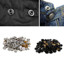 60 Sets Snap Buttons Popper Press Fasteners for Bags Jacket - White + Black