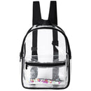 Fashion Lady Backpack Transparent Black Wild Student Bag Youth Backpack Y5F5
