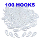 100pcs Practical Curtain Hanging Hooks Curtains Tape Gliders Curtain Hook