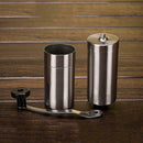 Manual Coffee Grinder Stainless Steel Conical Burr Portable Hand Crank Bean Mill
