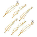 6 Pieces Geometric Metal Hairpin Hair Clip Clamps Accessories Barrettes Bob K8J6