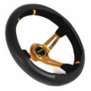 Seasons General PU Leather Car Steering Wheel Anti Slip Protector (Black)