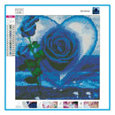 5D DIY Full Drill Diamond Painting Blue Rose Cross Stitch Embroidery Kits