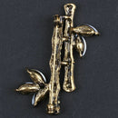 European Bamboo Leaf Brooches For Women Green Crystal Brooch Wedding Bouque B2N1