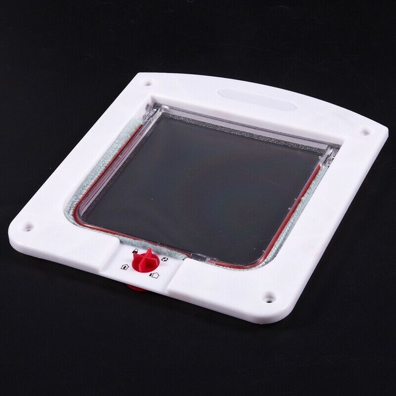 Plastic door White 4 Positions for Cat Dog W8A6