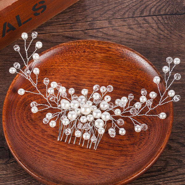Luxury Bridal Wedding Beautiful Pearls Hair Comb Hair Clip Hair Headpieces new