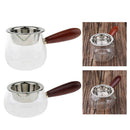 Stylish Glass Teapot Loose Tea Leaf Infuser Tea Pot 300ML with Wooden Handle