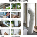 Air Conditioner Sealing Cloth Window Sliding Door Seal Baffle with Zipper