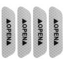 4pcs Car Reflective Tapes Warning Mark Reflective Open Notice Car Door Stickers