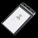 10Pcs Vertical Transparent Vinyl Plastic Clear ID Card Badge Holder  Z